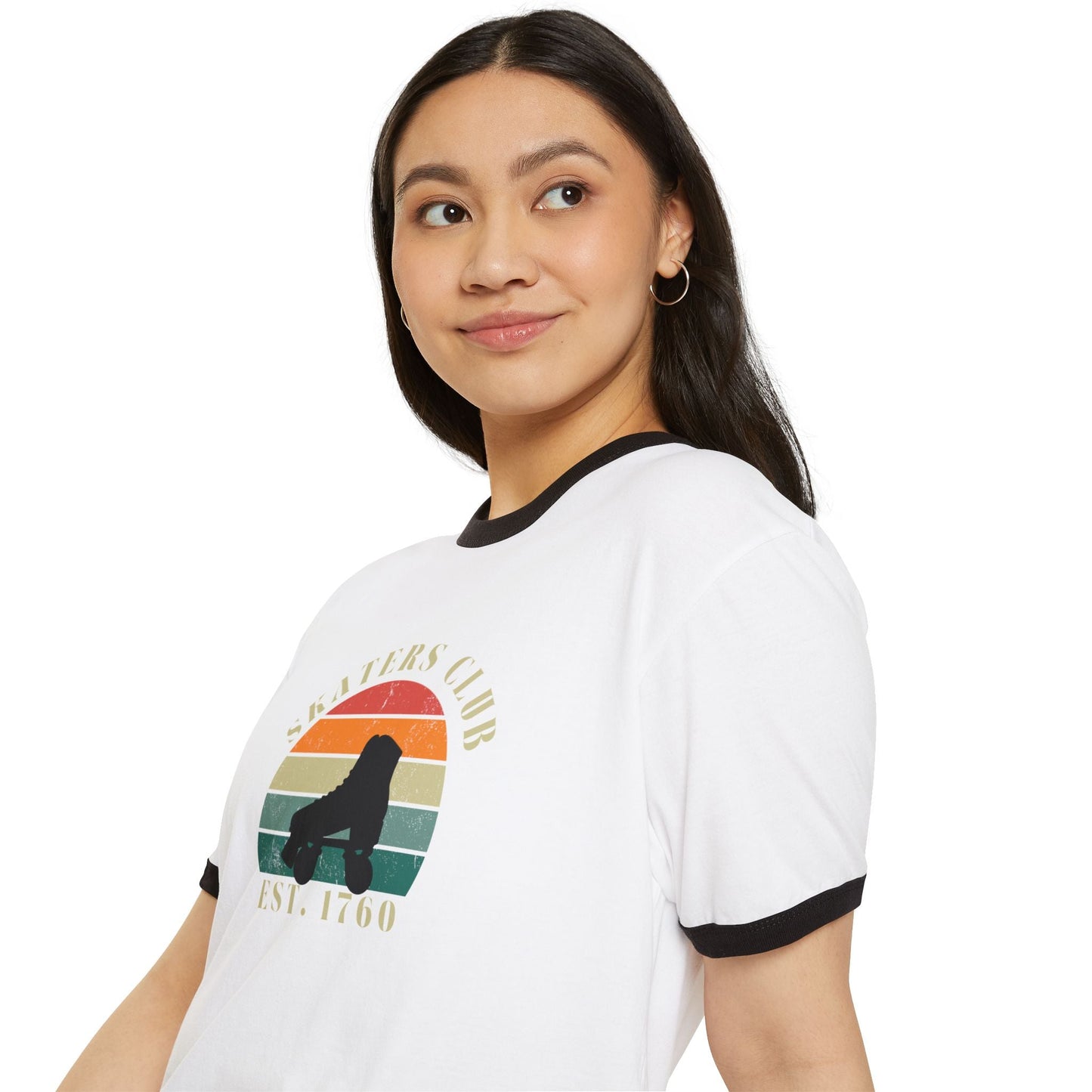Retro Skaters Club Unisex Cotton Ringer T-Shirt