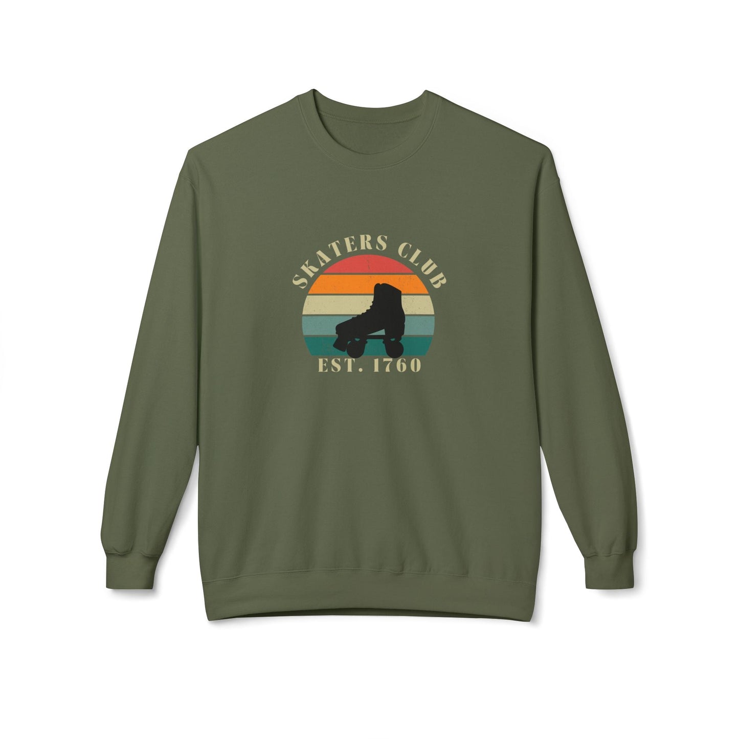 Retro Skaters Club Unisex Fleece Crewneck Sweatshirt