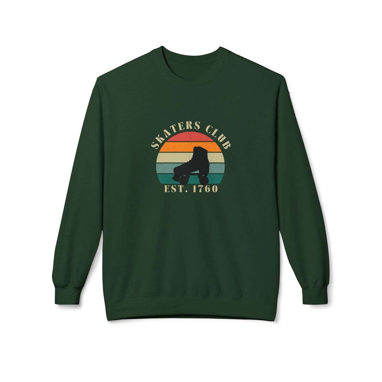 Retro Skaters Club Unisex Fleece Crewneck Sweatshirt