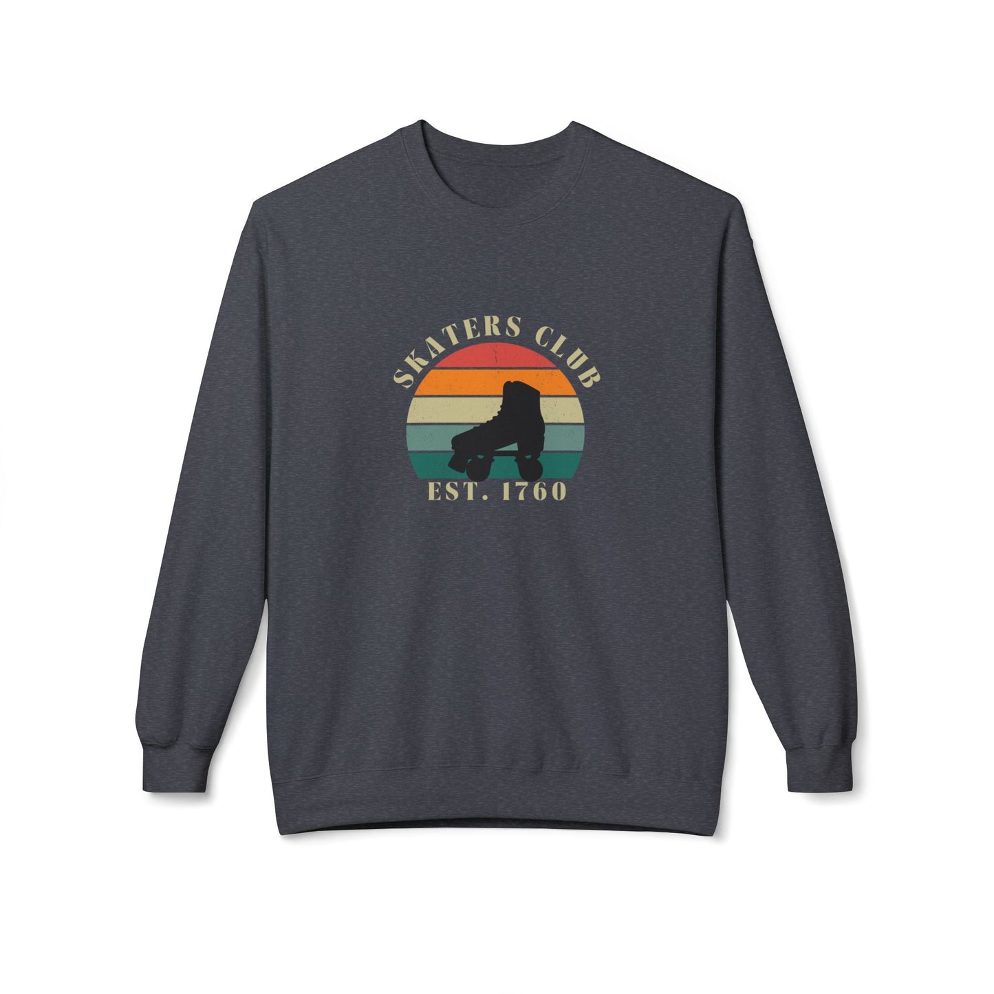 Retro Skaters Club Unisex Fleece Crewneck Sweatshirt