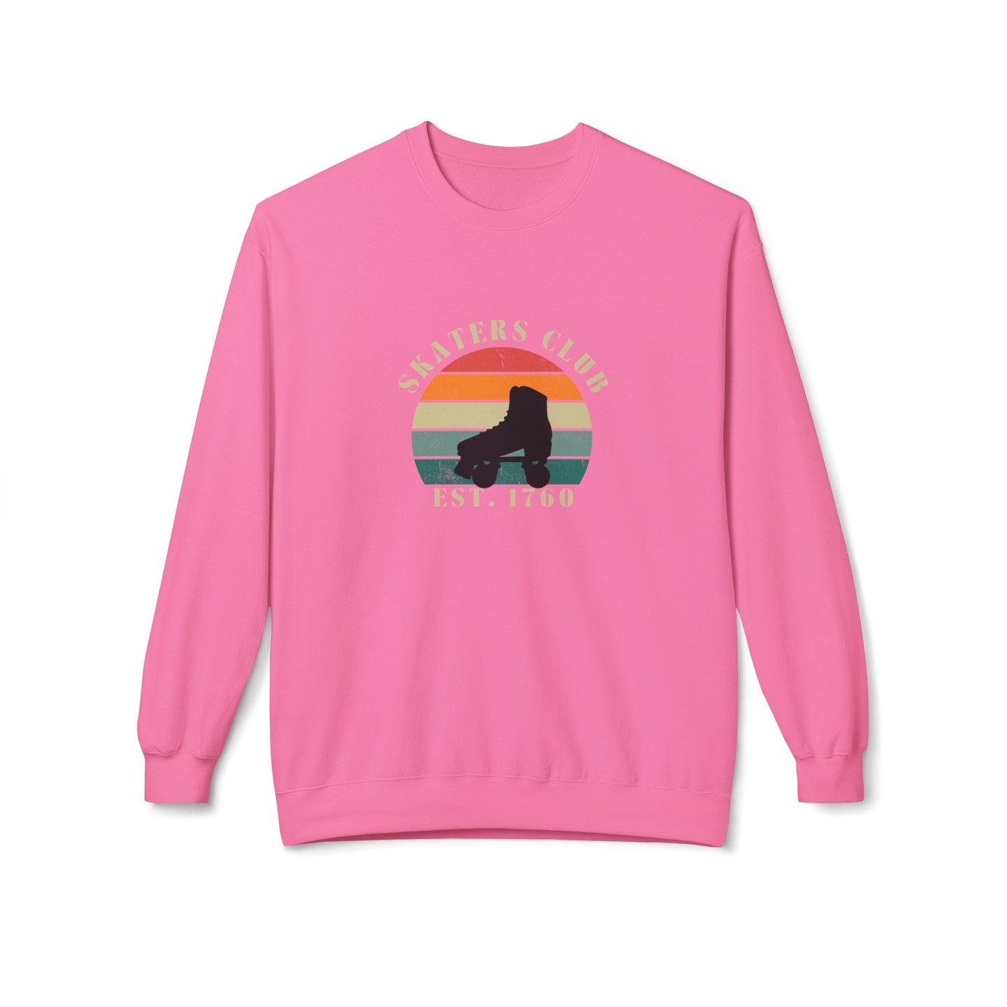 Retro Skaters Club Unisex Fleece Crewneck Sweatshirt