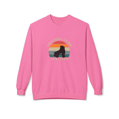 Retro Skaters Club Unisex Fleece Crewneck Sweatshirt