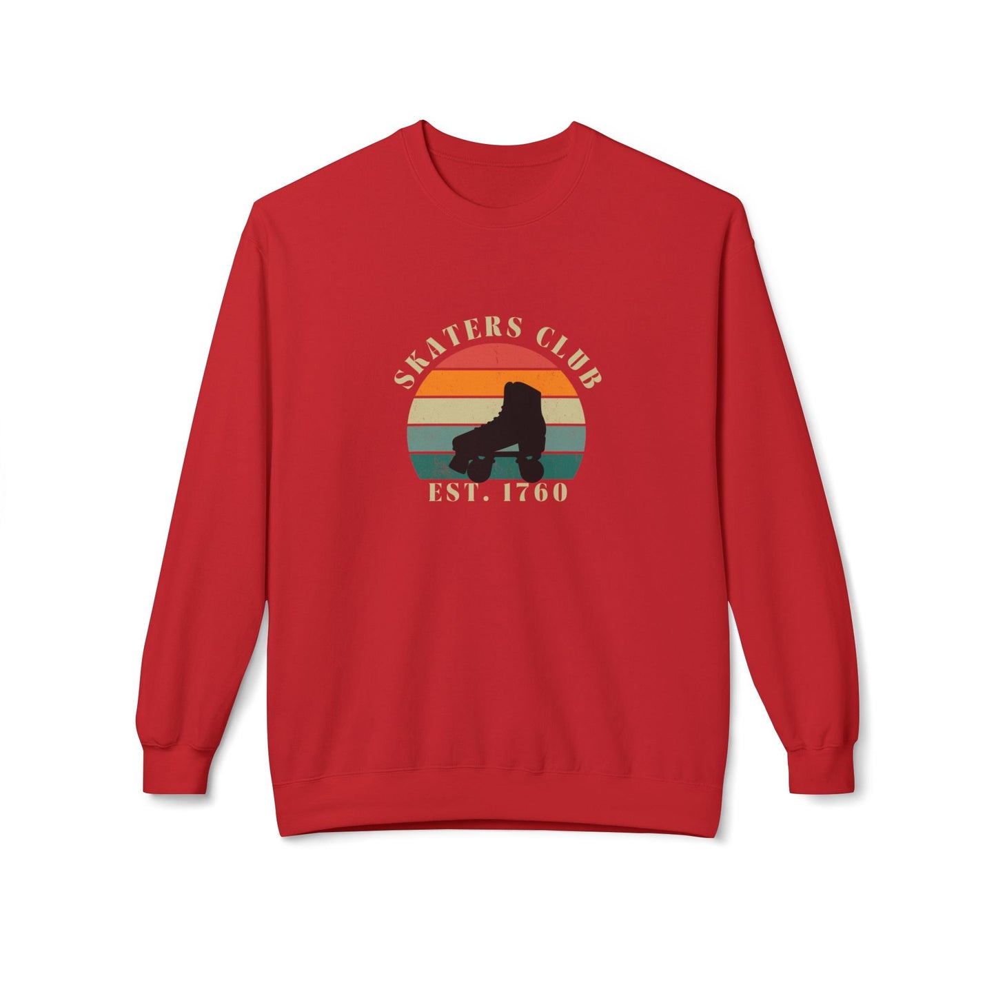Retro Skaters Club Unisex Fleece Crewneck Sweatshirt