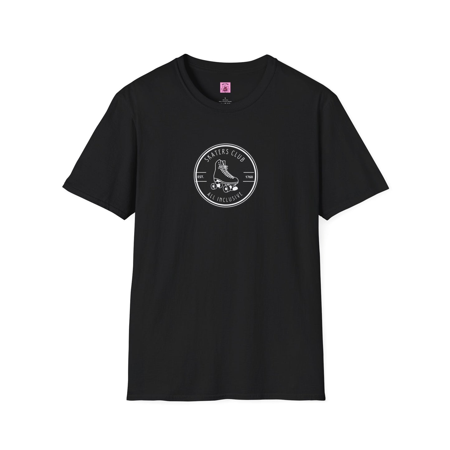 Round Black Skaters Club Unisex T-Shirt