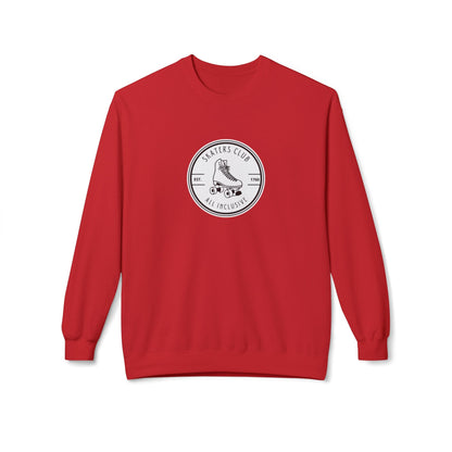 Round White Skaters Club Unisex Fleece Crewneck Sweatshirt
