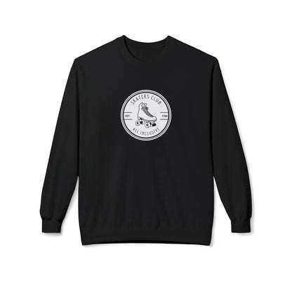 Round White Skaters Club Unisex Fleece Crewneck Sweatshirt