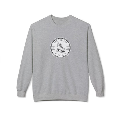 Round White Skaters Club Unisex Fleece Crewneck Sweatshirt