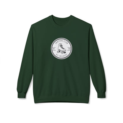 Round White Skaters Club Unisex Fleece Crewneck Sweatshirt