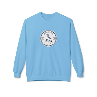 Round White Skaters Club Unisex Fleece Crewneck Sweatshirt