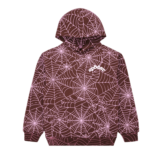 Sp5der All Over Print Hoodie 'Brown'