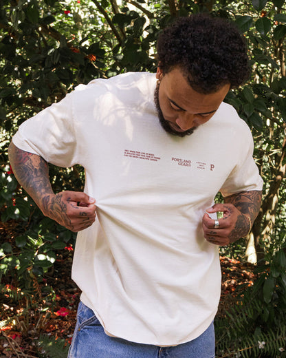 All-American Slogan Tee - Cream