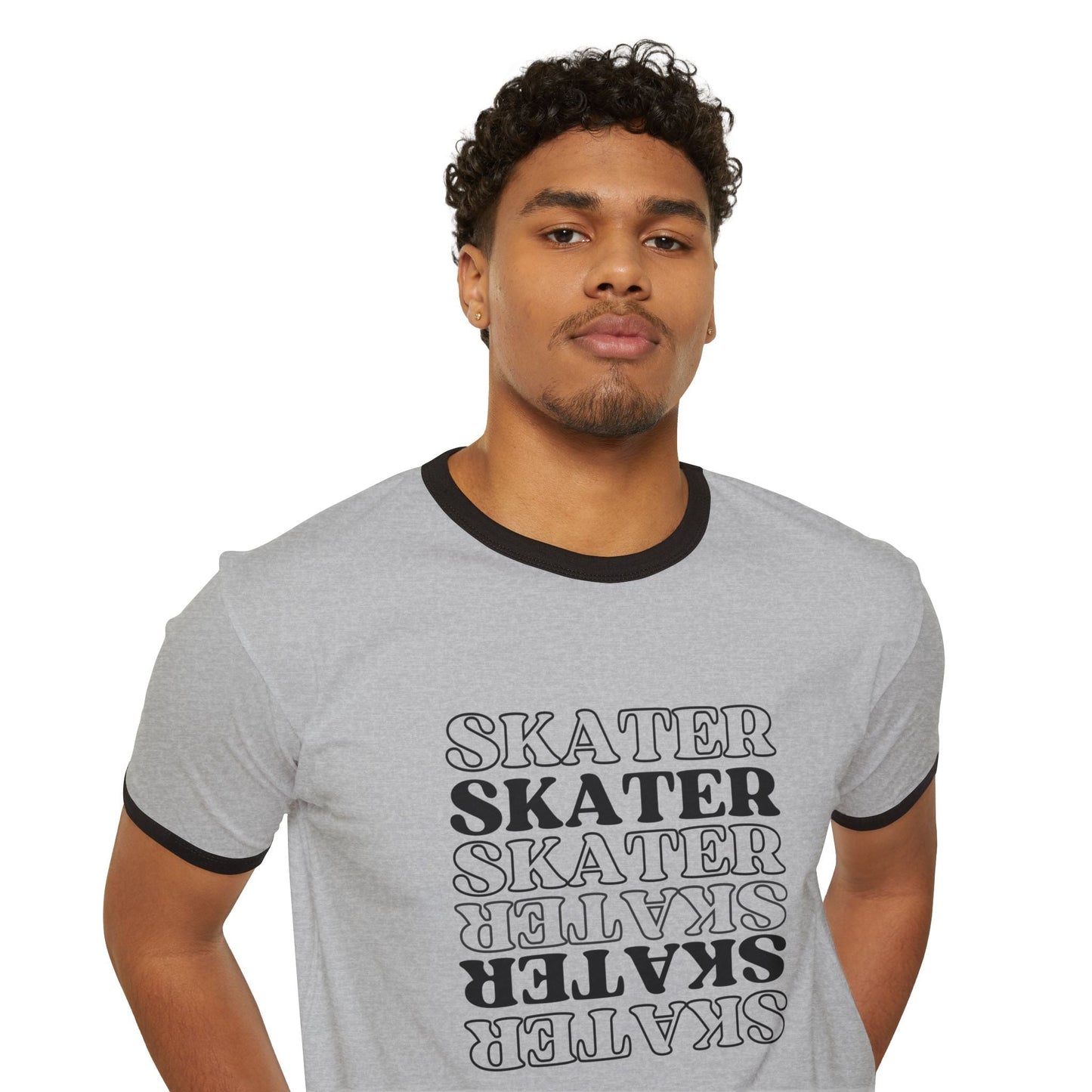 Statement Skater Unisex Cotton Ringer T-Shirt