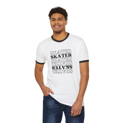 Statement Skater Unisex Cotton Ringer T-Shirt