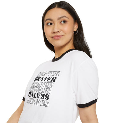 Statement Skater Unisex Cotton Ringer T-Shirt