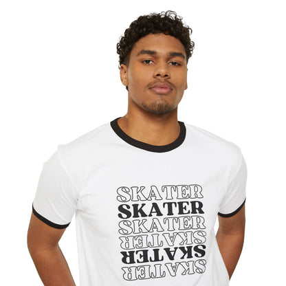 Statement Skater Unisex Cotton Ringer T-Shirt