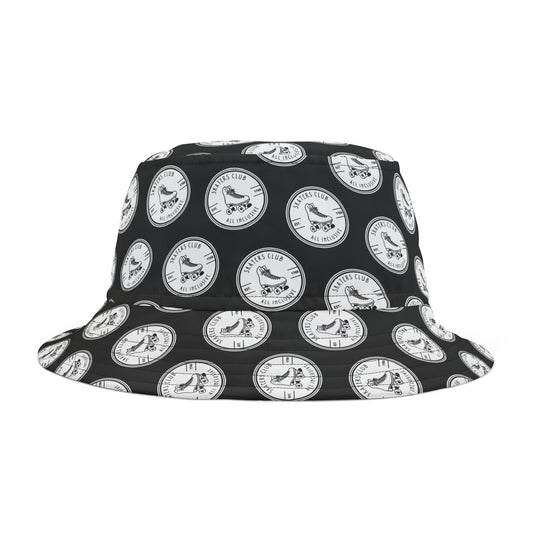 White Round Skaters Club Bucket Hat
