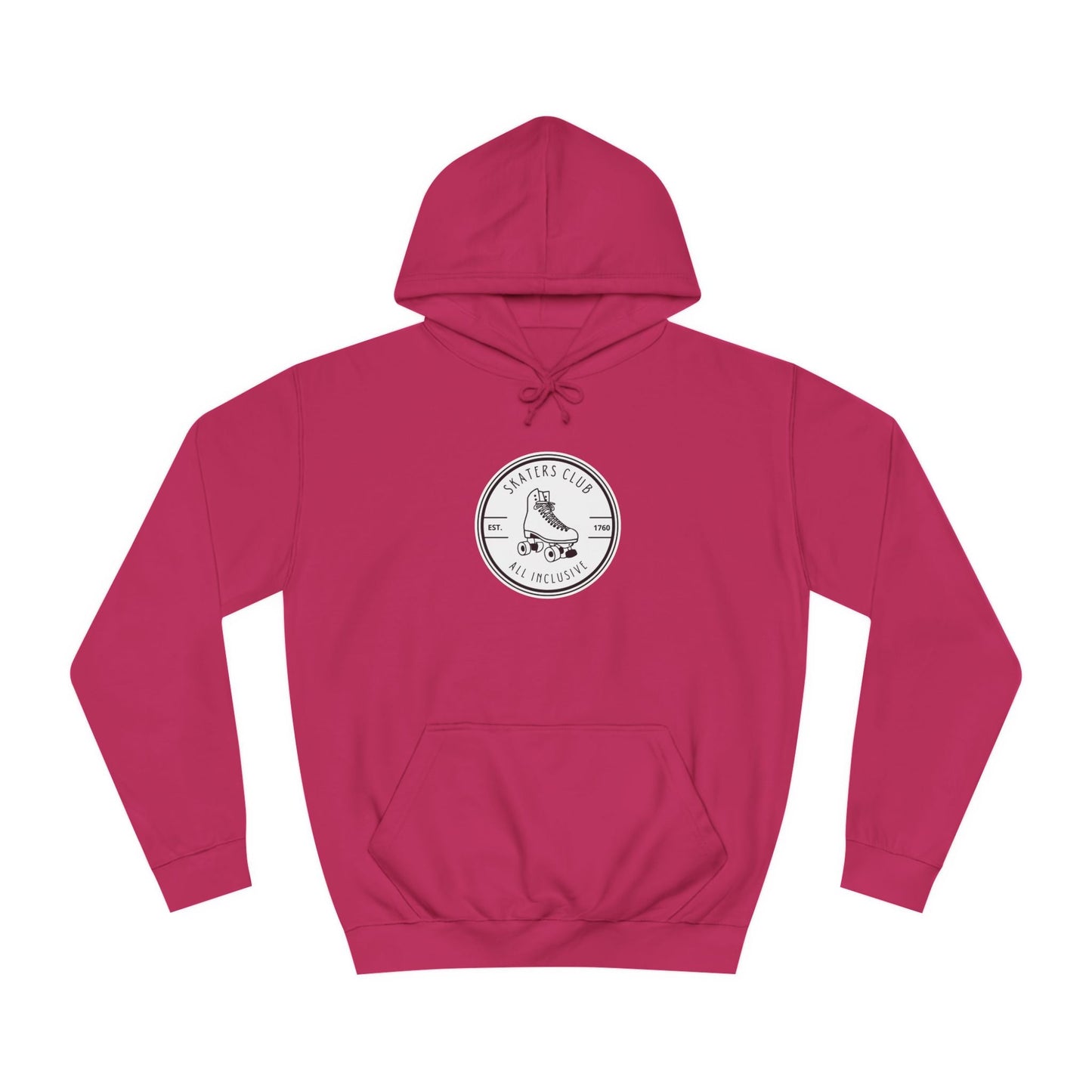 White Round Skaters Club Unisex Hoodie