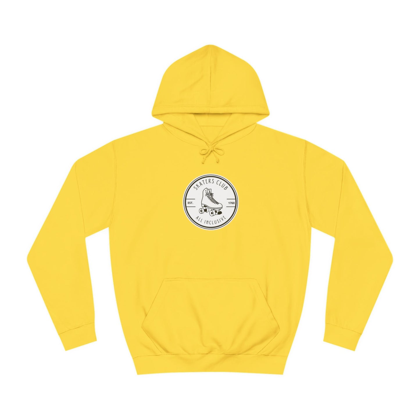 White Round Skaters Club Unisex Hoodie