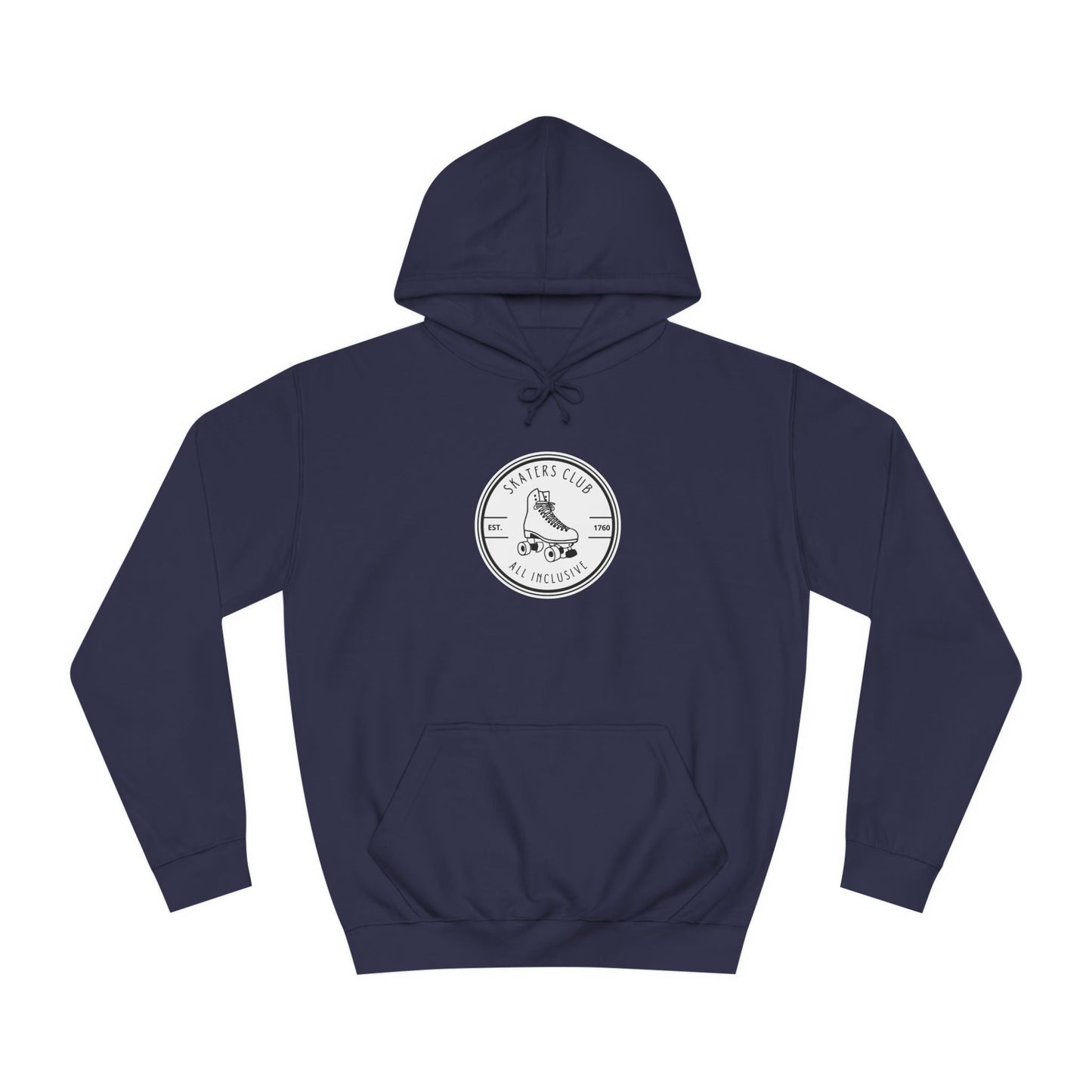 White Round Skaters Club Unisex Hoodie