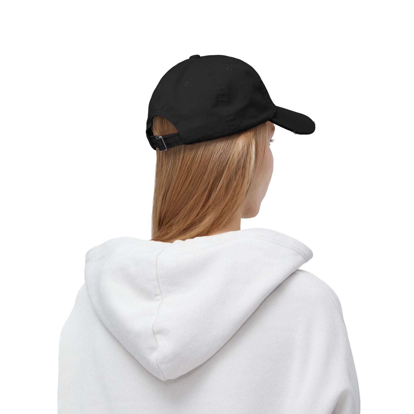 White Skaters Club Distressed Cap
