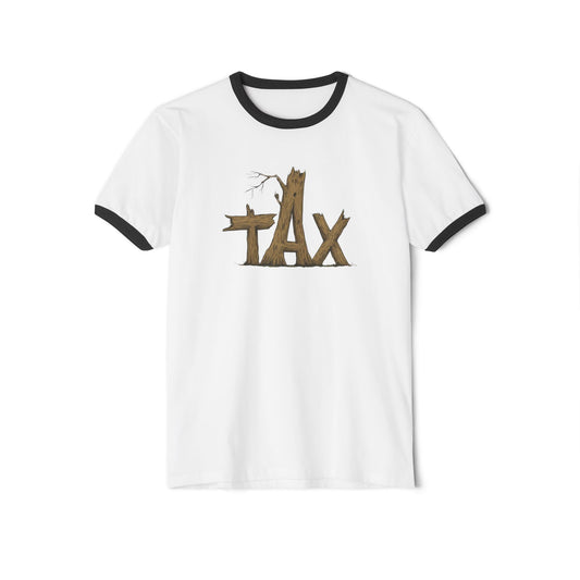 Wood Tax Unisex Cotton Ringer T-Shirt