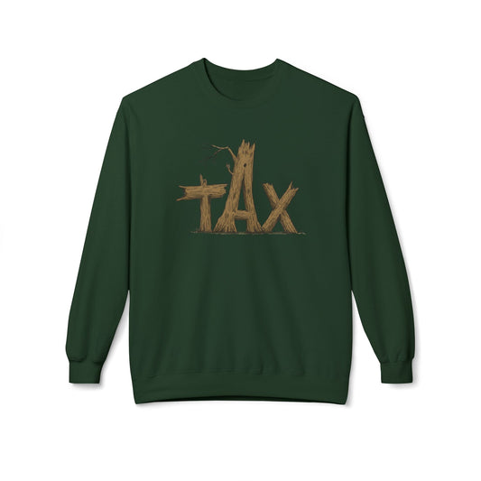 Wood Tax Unisex Fleece Crewneck Sweatshirt