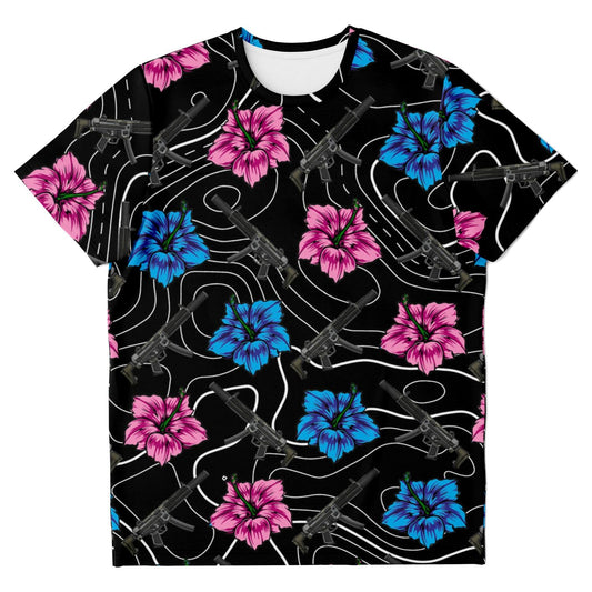 Rad Palm High Capacity Hibiscus Black T-Shirt