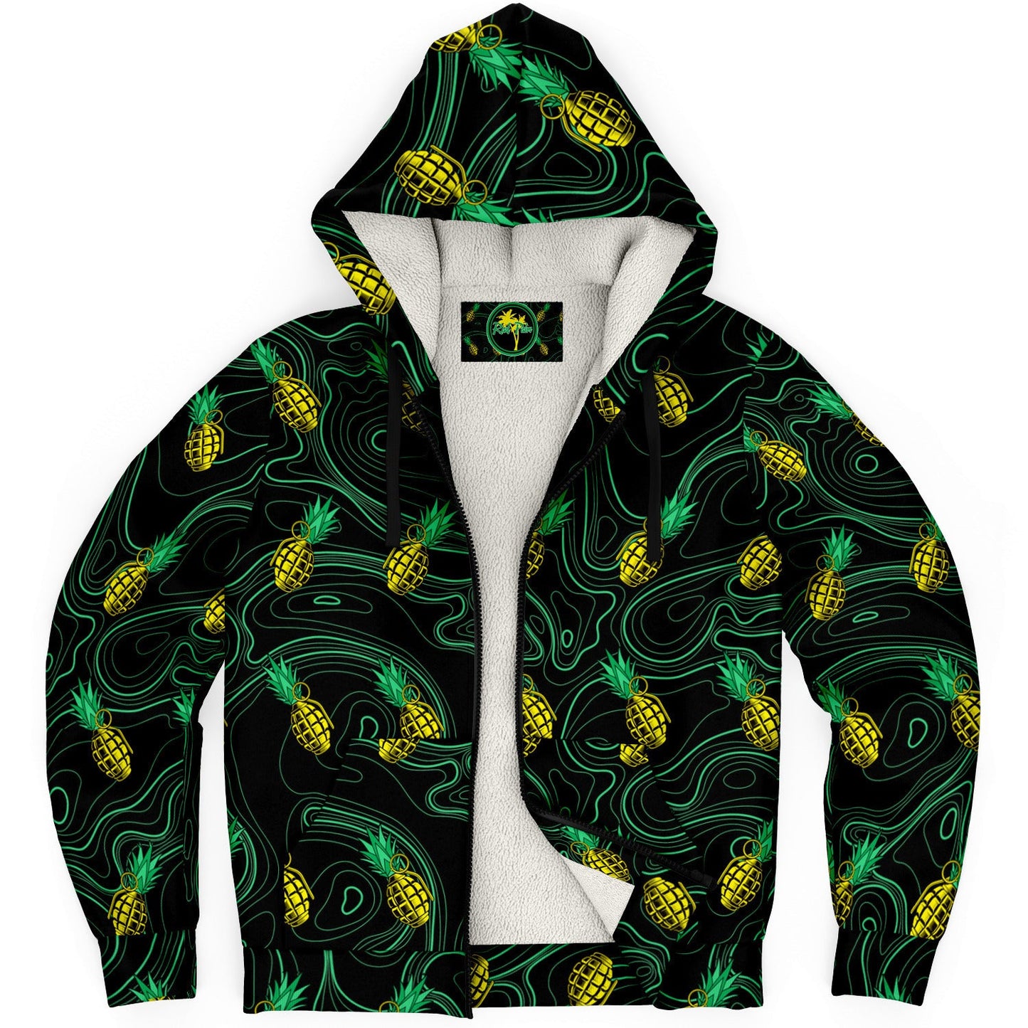 Rad Palm Pineapple Death Fleece Lined Hoodie