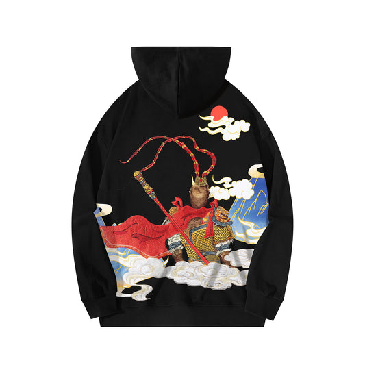 Monkey King Embroidery Hoodie