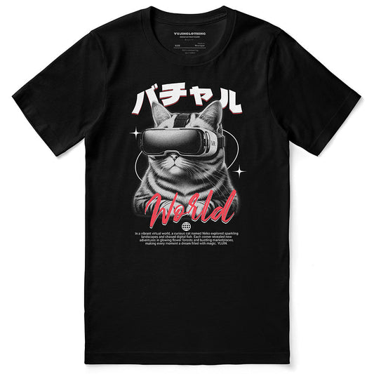 Virtual World Cat T-Shirt