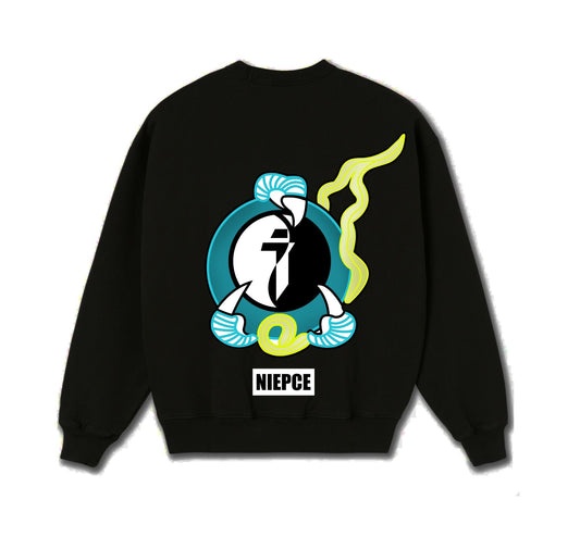 Blue Yin Yang Dragon Claw Crewneck