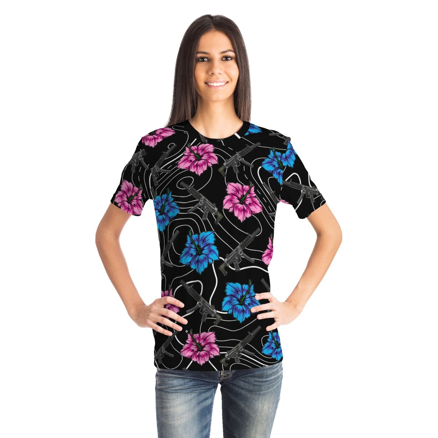 Rad Palm High Capacity Hibiscus Black T-Shirt