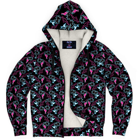 Rad Palm Neon Attack Fleece Lined Hoodie