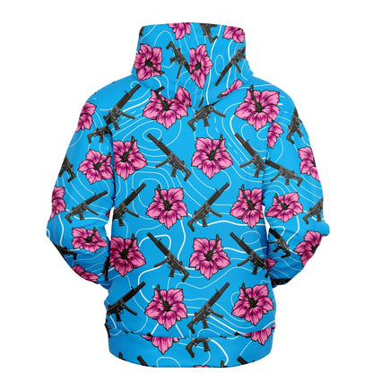 Rad Palm High Capacity Hibiscus Blue Hoodie