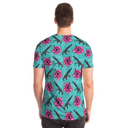 Rad Palm High Capacity Hibiscus Teal Unisex T-Shirt