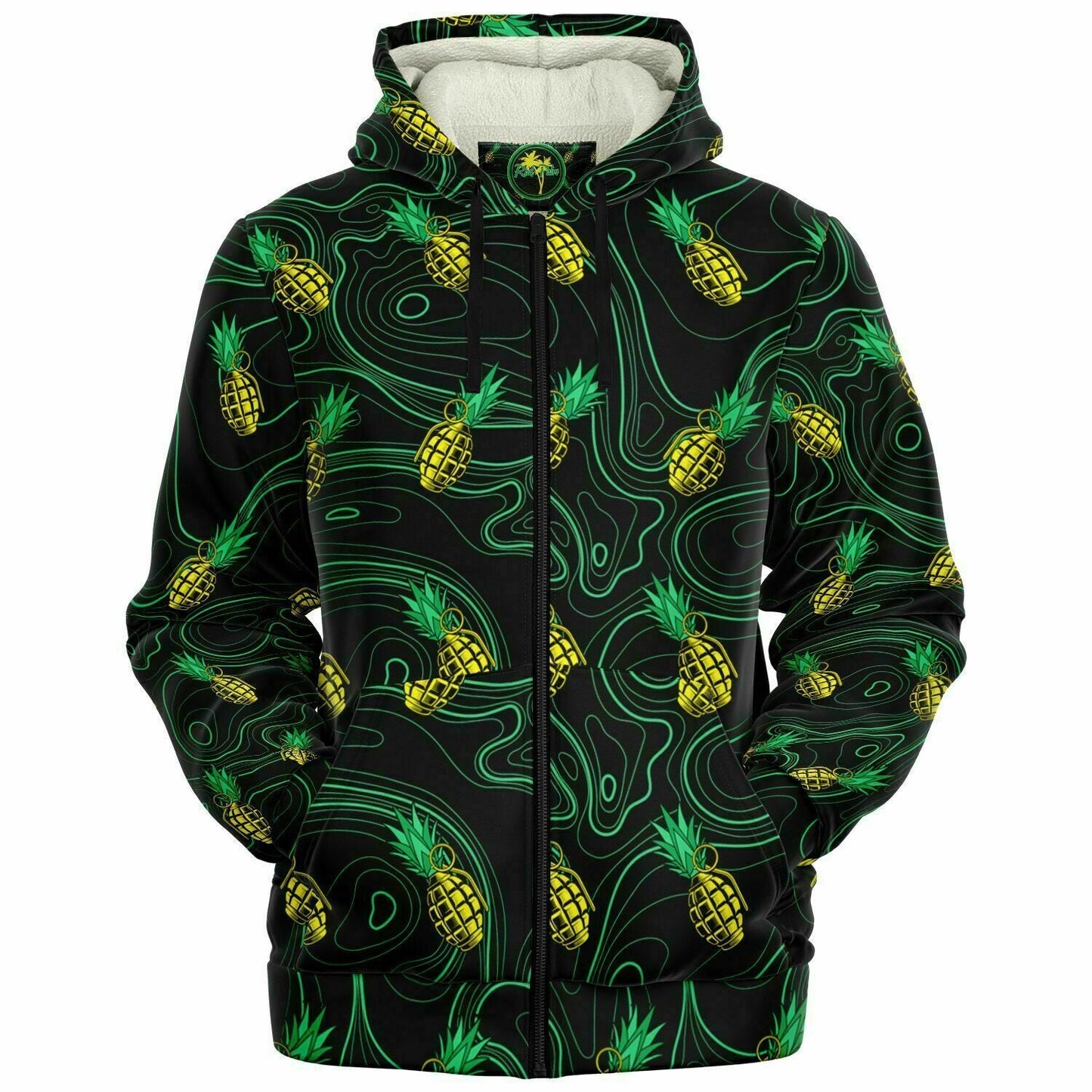 Rad Palm Pineapple Death Fleece Lined Hoodie