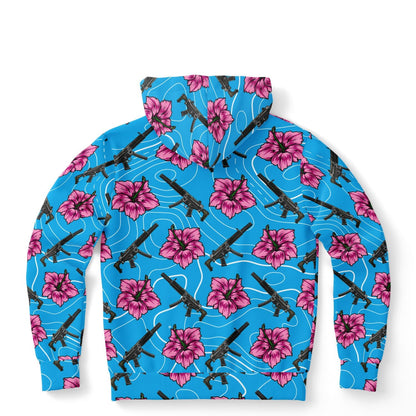 Rad Palm High Capacity Hibiscus Blue Hoodie