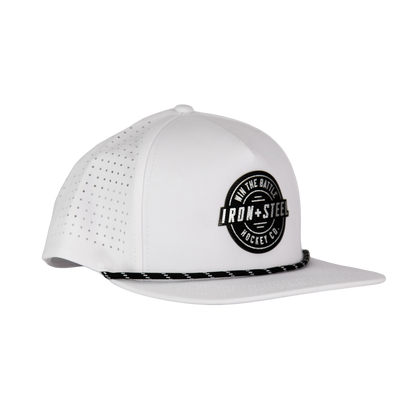 Win The Battle Snapback Hat - White