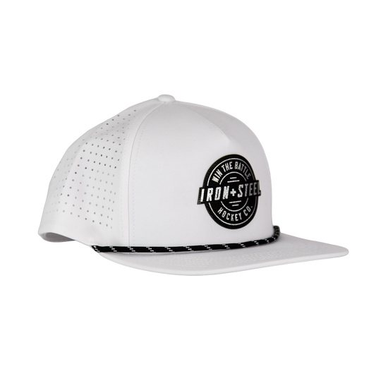 Win The Battle Snapback Hat - White