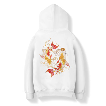 KH9013 Golden Koi Fish Embroidery Hoodie