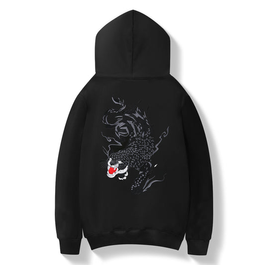 KH9202 Raging Panther Embroidery Hoodie