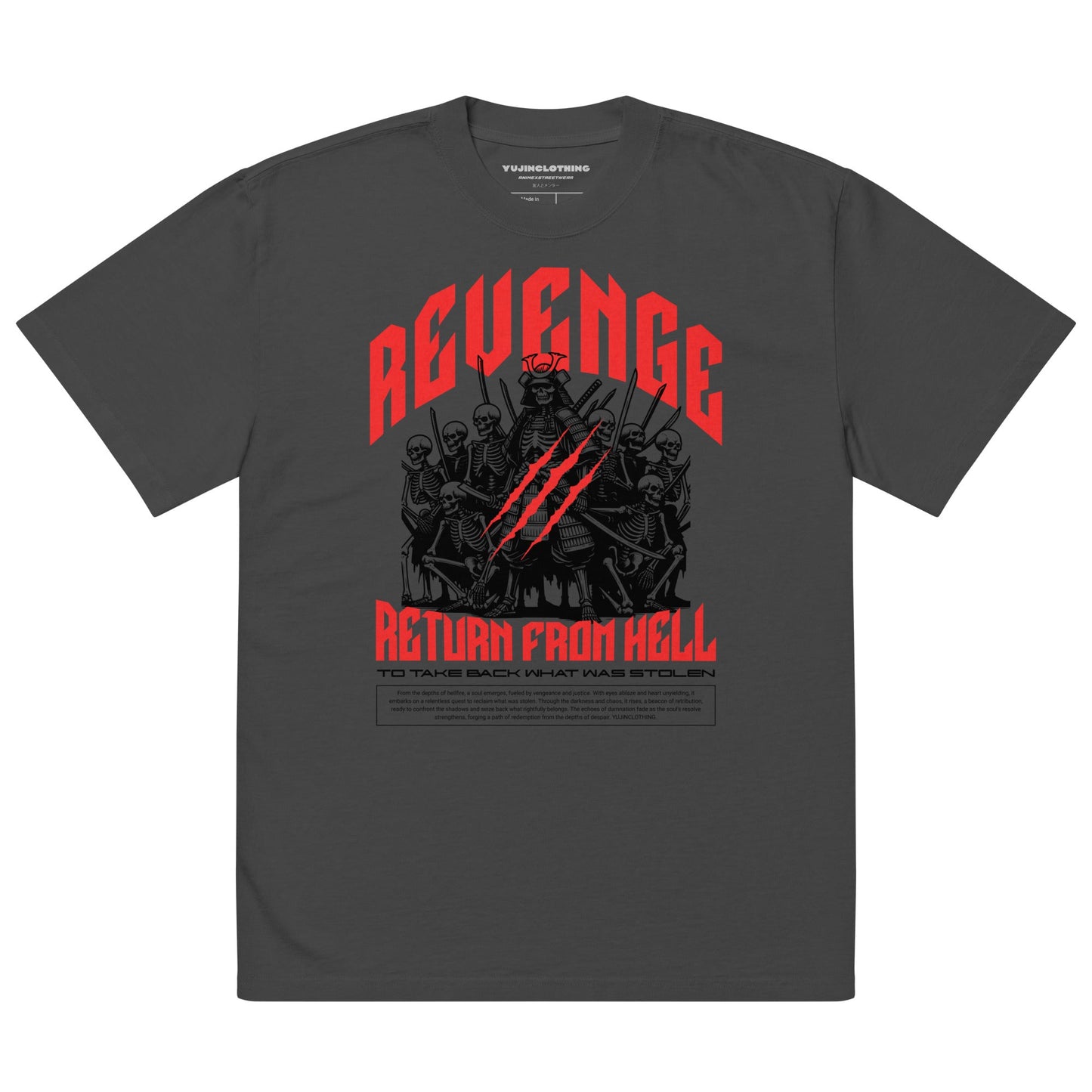 Revenge Oversized Faded T-Shirt