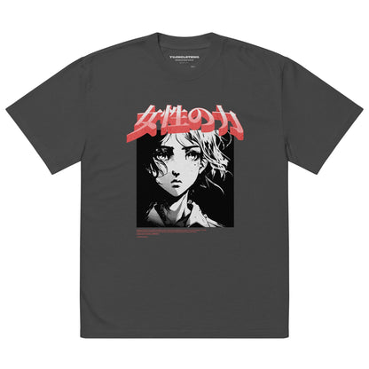 Josei no Chikara Oversized Faded T-Shirt