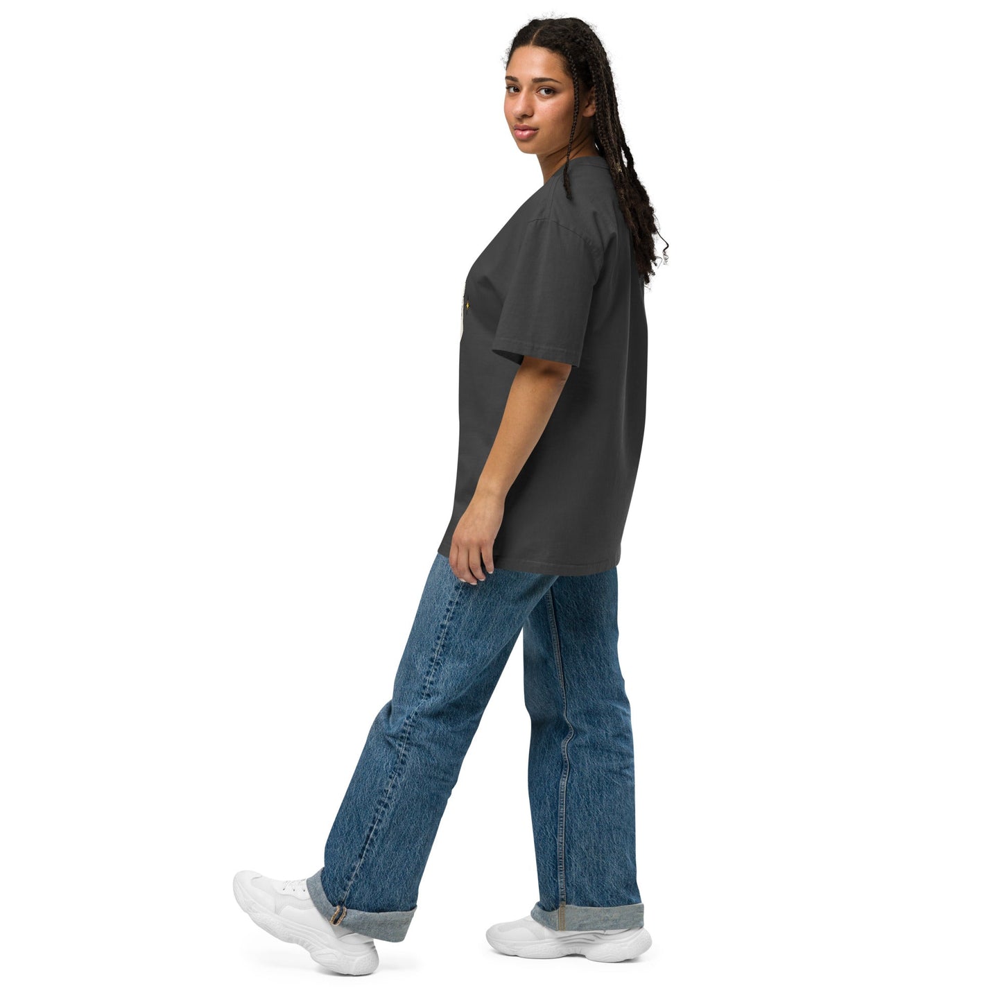 Boo! Cat Oversized Faded T-Shirt
