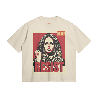 RESIST Boxy Cropped Premium Cotton Tee - Not eligible for returns or exchanges.