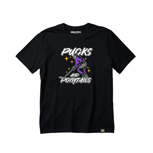 Pucks and Ponytails Hockey T-Shirt
