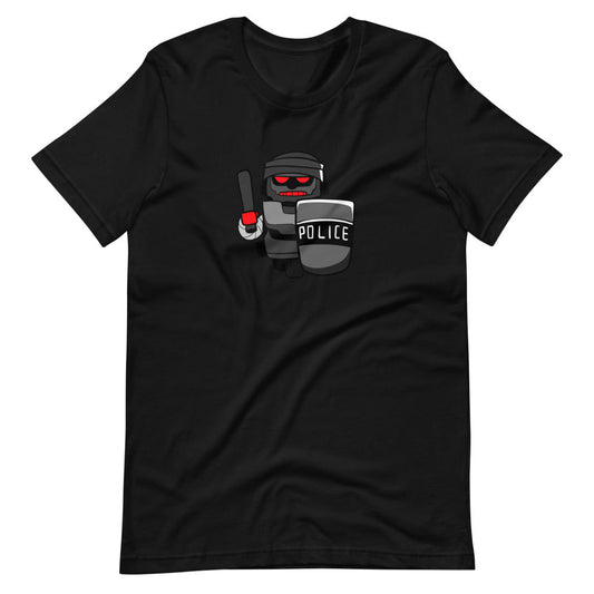 InHuman Police Robot Cartoon Short Sleeve Unisex T-Shirt