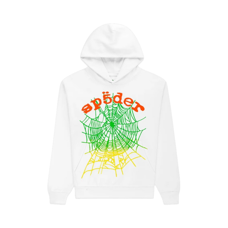 Sp5der Og Web V2 Gradient Hoodie 'White'