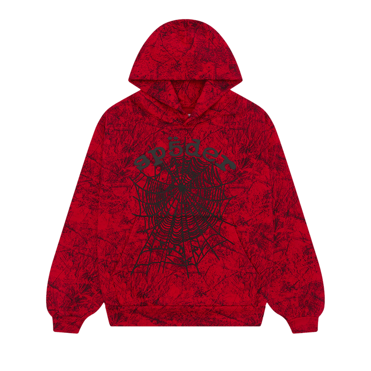 Sp5der OG Tree Camo Hoodie 'Red'