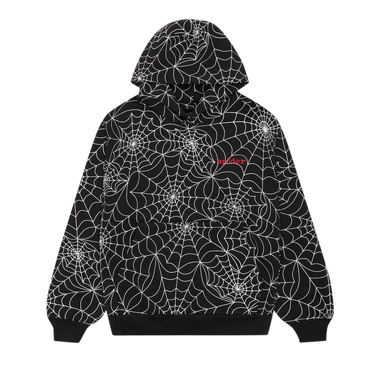Sp5der Embroidered AOP Hoodie 'Black'